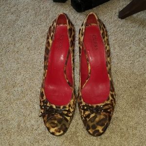 Leopard print Guess Platform Stilettos